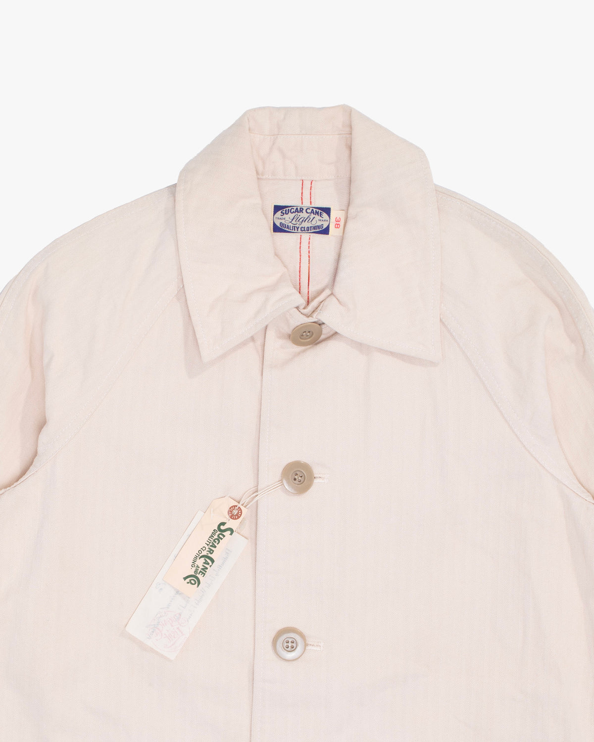 Japanese Repro Jacket, Sugar Cane & Co., M, Off-White Cotton Jacket