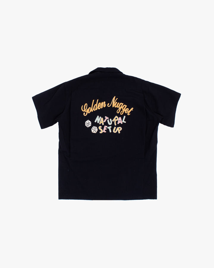 Japanese Repro Short-Sleeve Shirt, L, Sugar Cane, Golden Nugget Natural Setup