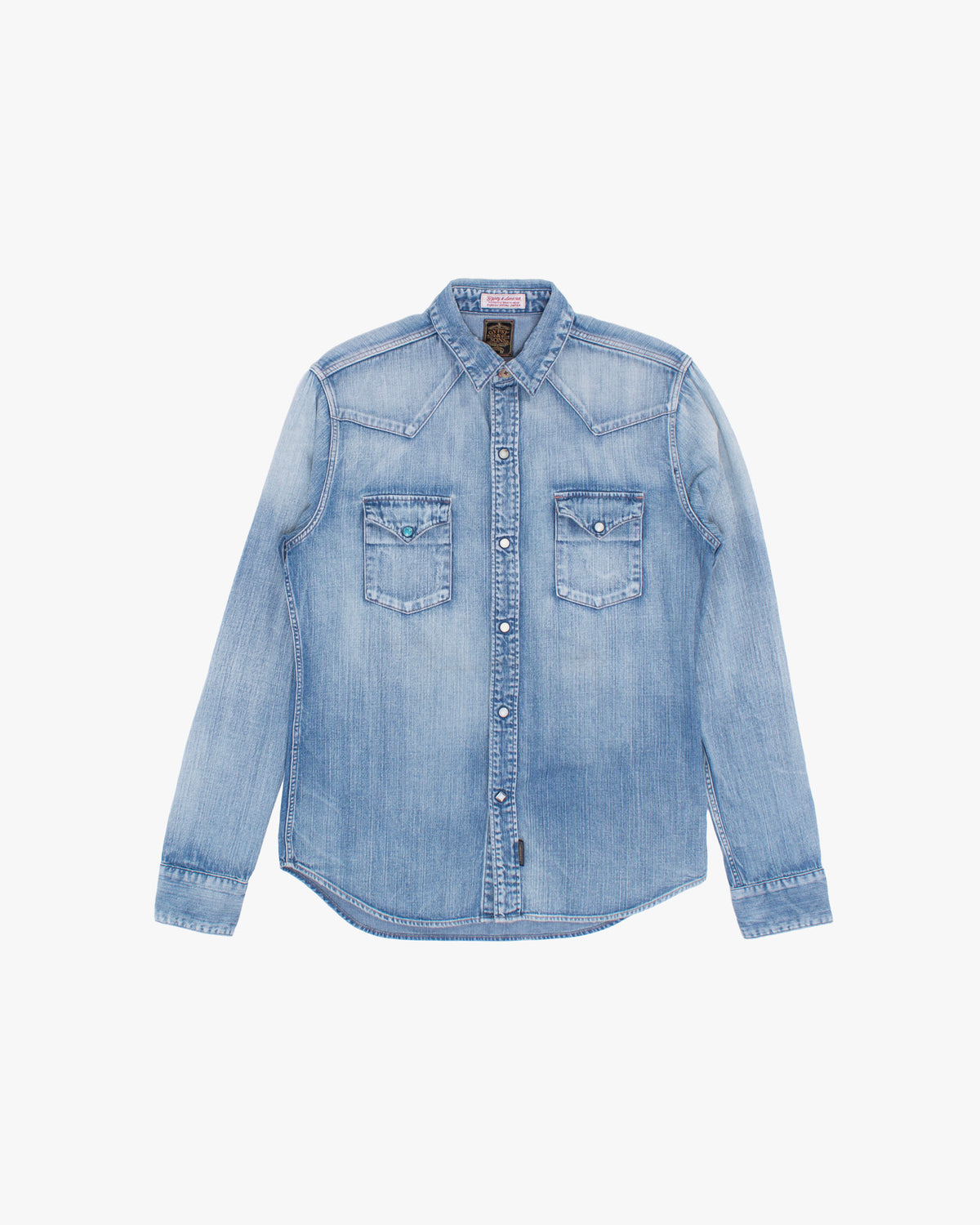 Japanese Repro Long-Sleeve Shirt, L, Gypsy & Sons, Blue
