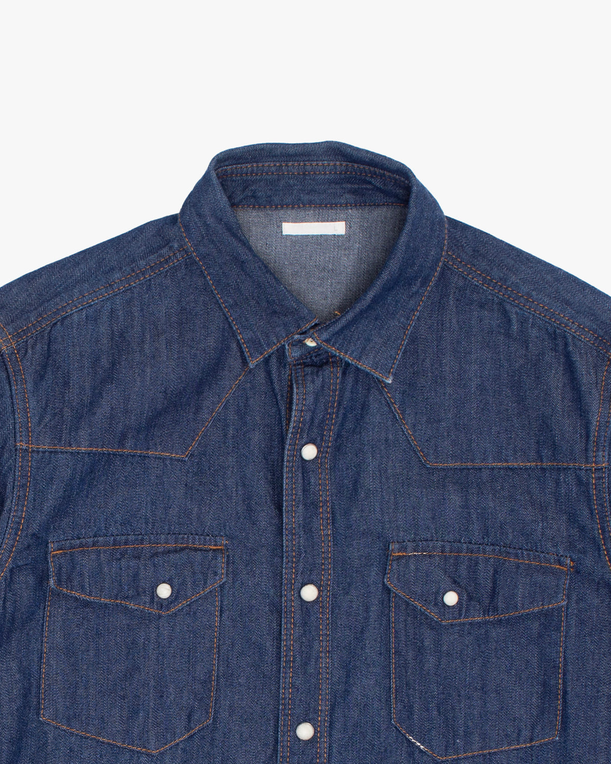 Japanese Repro Long-Sleeve Shirt, L, GU, Blue Denim
