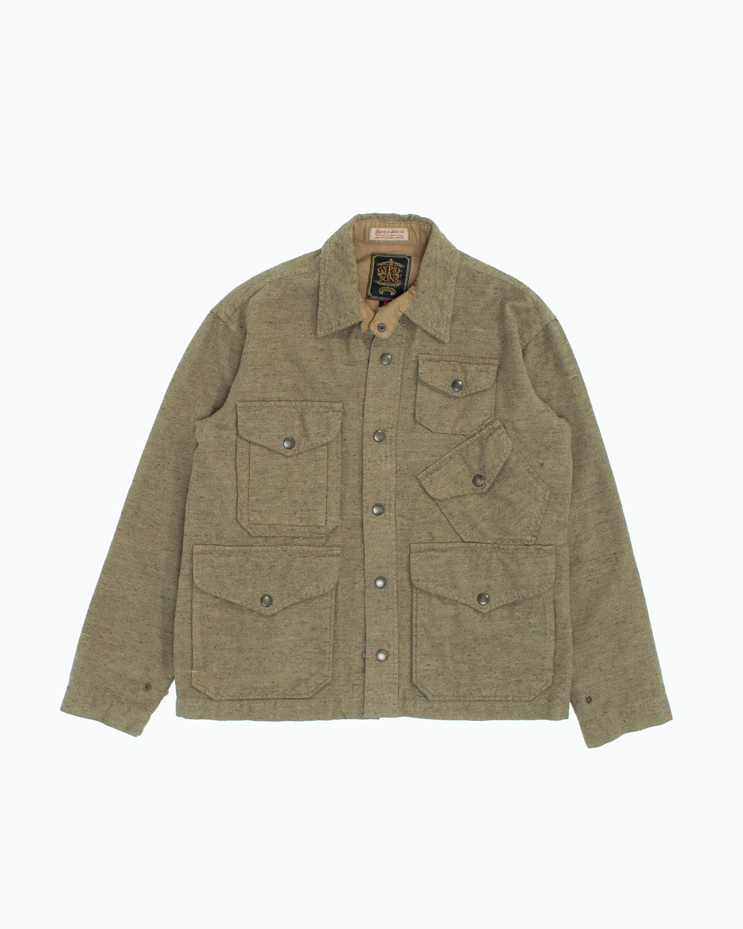 Japanese Repro Jacket, M, Gypsy &amp; Sons, Olive with Asymmetrical Pockets