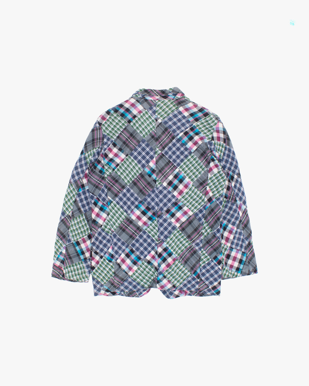 Japanese Repro Chore Coat, S, Neighborhood, Multicolor Patched Plaid