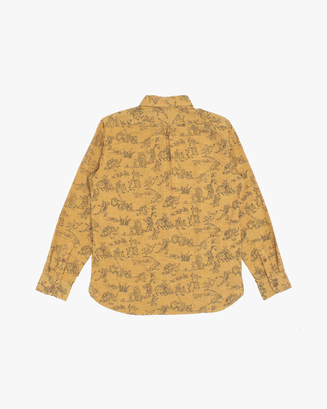 Kiriko Original Shirt, Long Sleeve Button-Up, Mustard Choju Giga