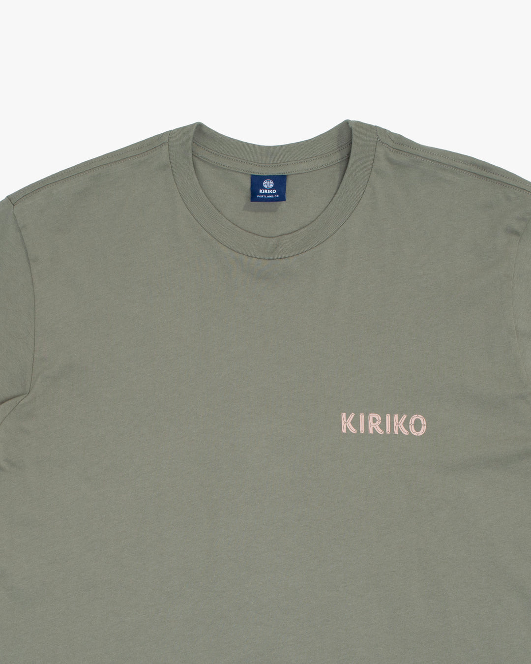 Kiriko Original Tee, 6 oz Cotton, Olive Green with Orange Koi Dragon