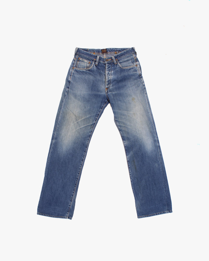 Japanese Repro Denim Jeans, 30, Lee, Light Wash Blue