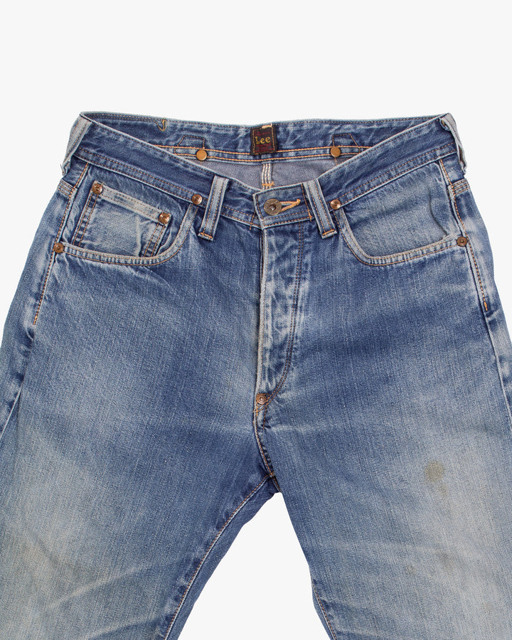 Japanese Repro Denim Jeans, 30, Lee, Light Wash Blue