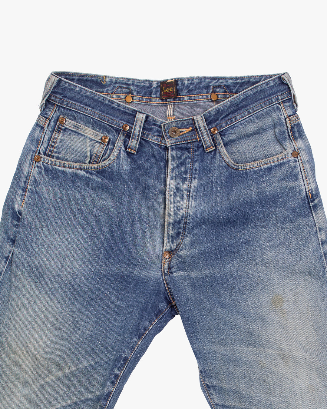 Japanese Repro Denim Jeans, 30, Lee, Light Wash Blue