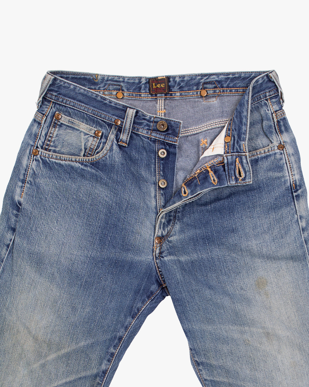 Japanese Repro Denim Jeans, 30, Lee, Light Wash Blue