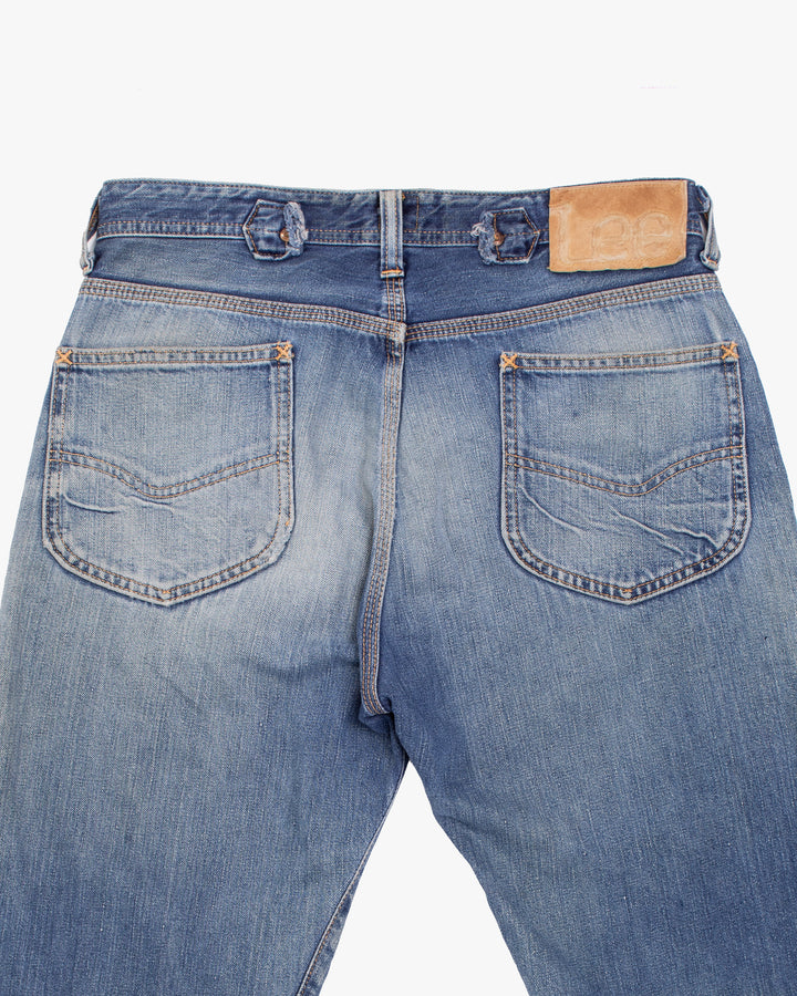 Japanese Repro Denim Jeans, 30, Lee, Light Wash Blue