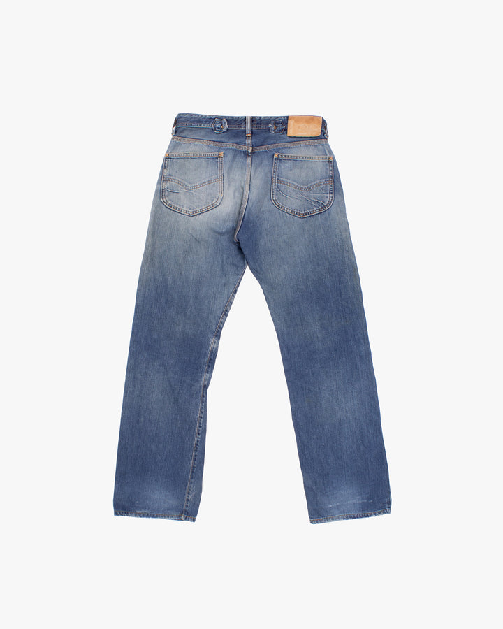 Japanese Repro Denim Jeans, 30, Lee, Light Wash Blue