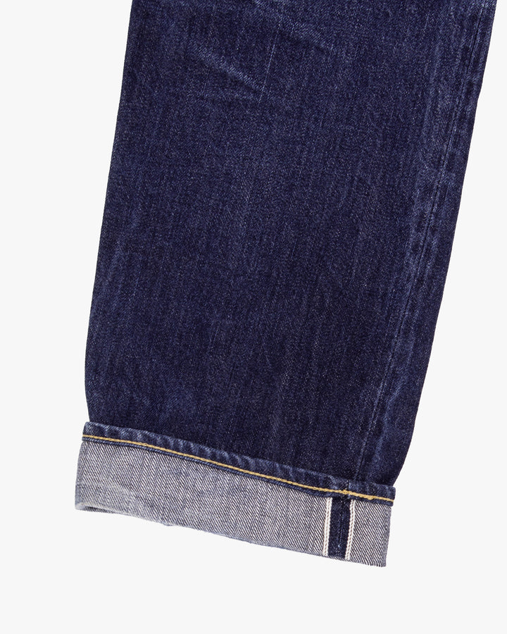 Japanese Repro Denim Jeans, 32, Coal Black, Medium Wash Blue