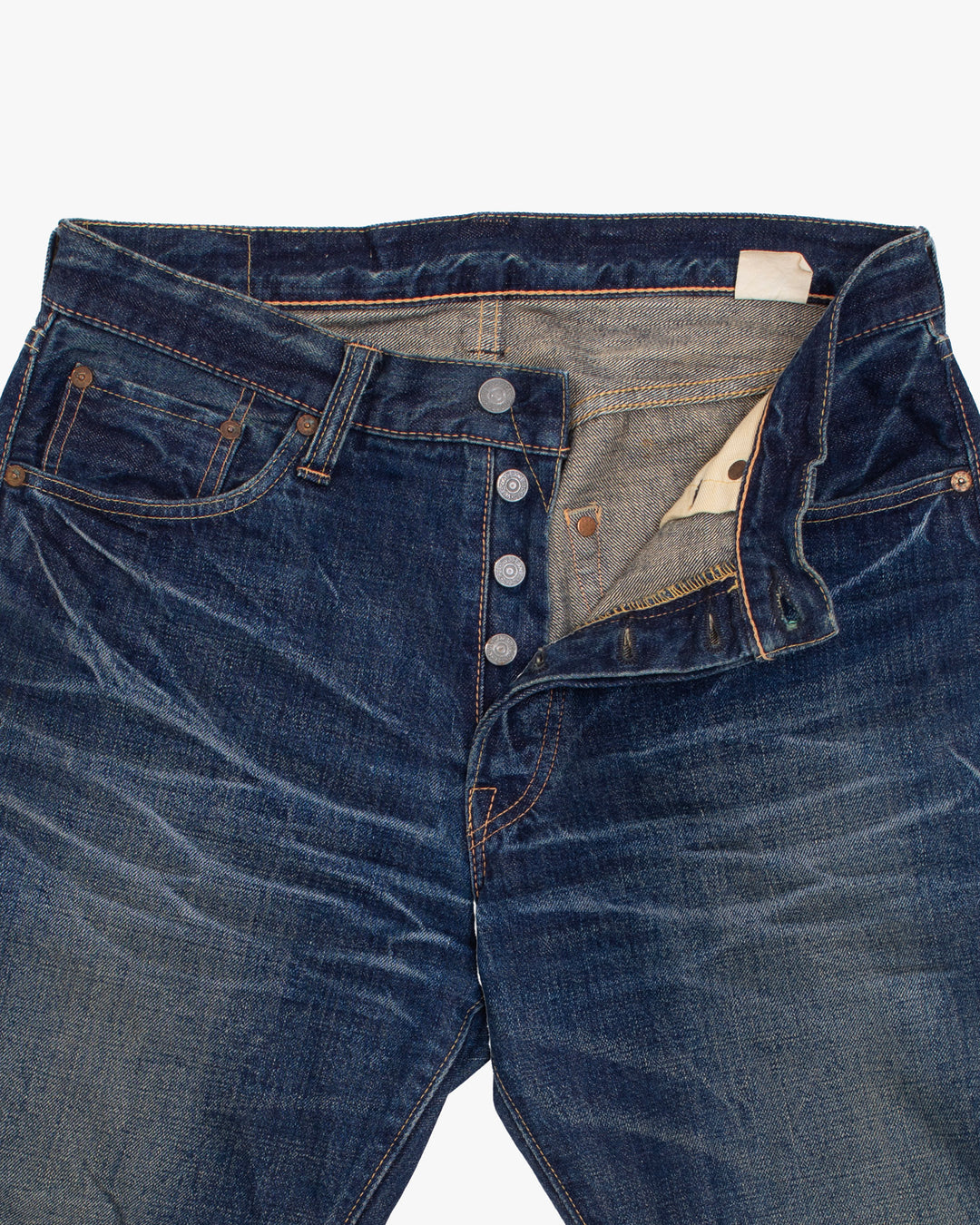 Japanese Repro Denim Jeans, 32, Sugar Cane, Medium Wash Blue