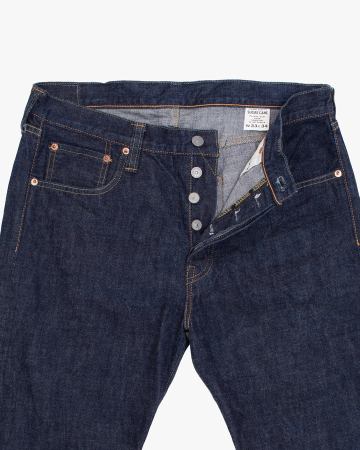 Japanese Repro Denim Jeans, 34, Sugar Cane, Dark Wash Blue
