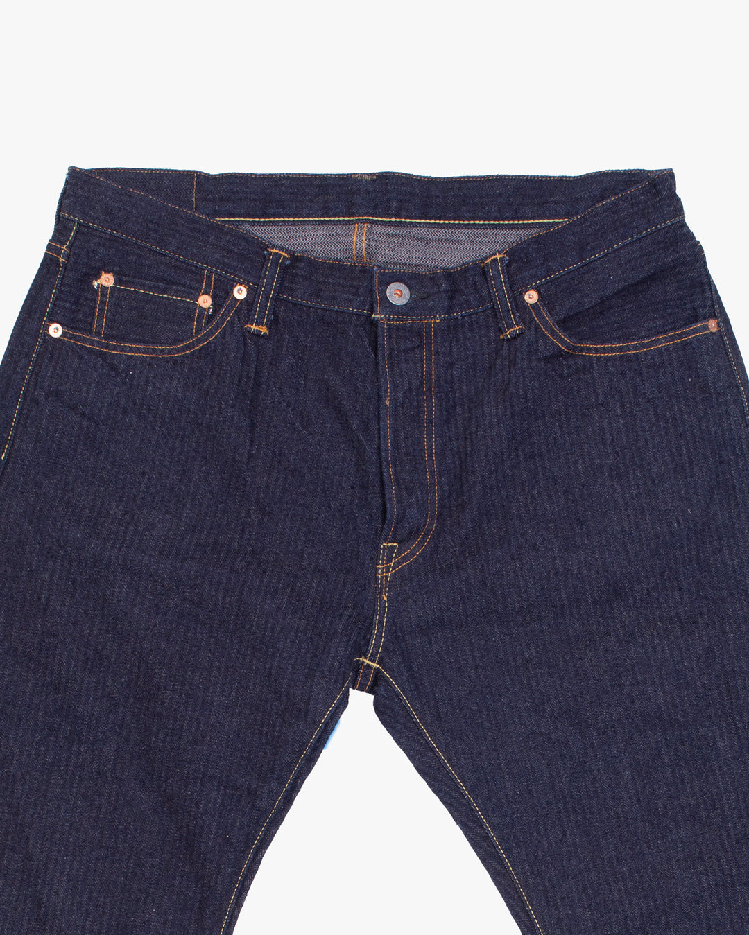 Japanese Repro Denim Jeans, 34, Graph Zero, Dark Wash Blue Stripe