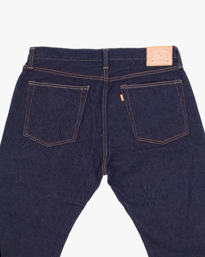 Japanese Repro Denim Jeans, 34, Graph Zero, Dark Wash Blue Stripe