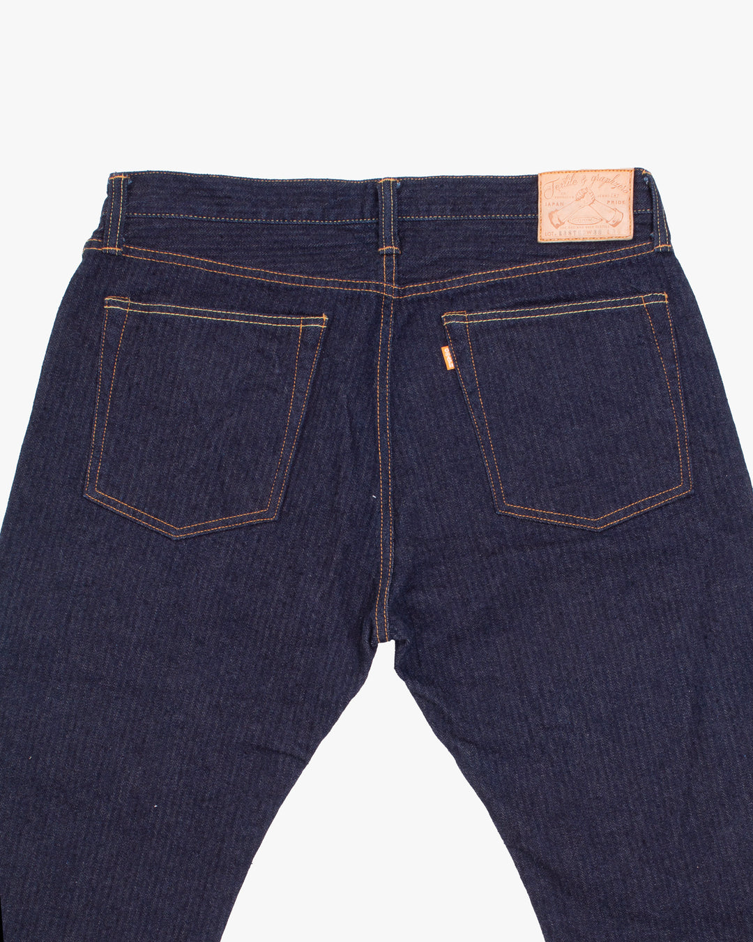 Japanese Repro Denim Jeans, 34, Graph Zero, Dark Wash Blue Stripe