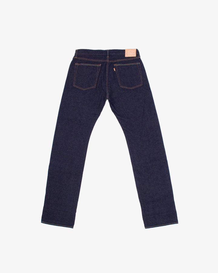 Japanese Repro Denim Jeans, 34, Graph Zero, Dark Wash Blue Stripe