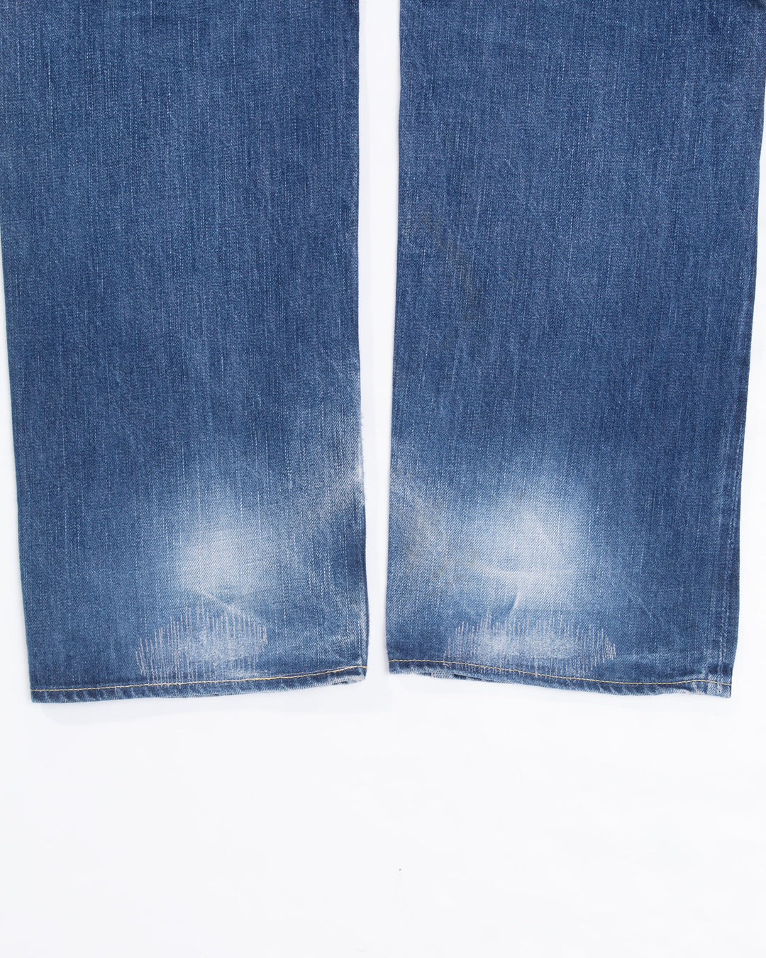 Japanese Repro Denim Jeans, 32, Japan Blue, Medium Wash Blue
