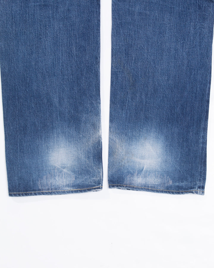 Japanese Repro Denim Jeans, 32, Japan Blue, Medium Wash Blue