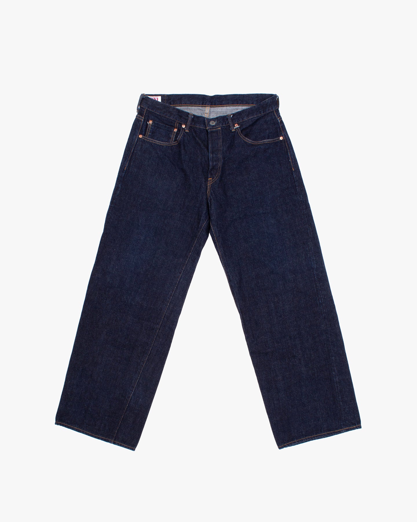 Japanese Repro Denim Jeans, 36, Oni, Dark Wash Blue