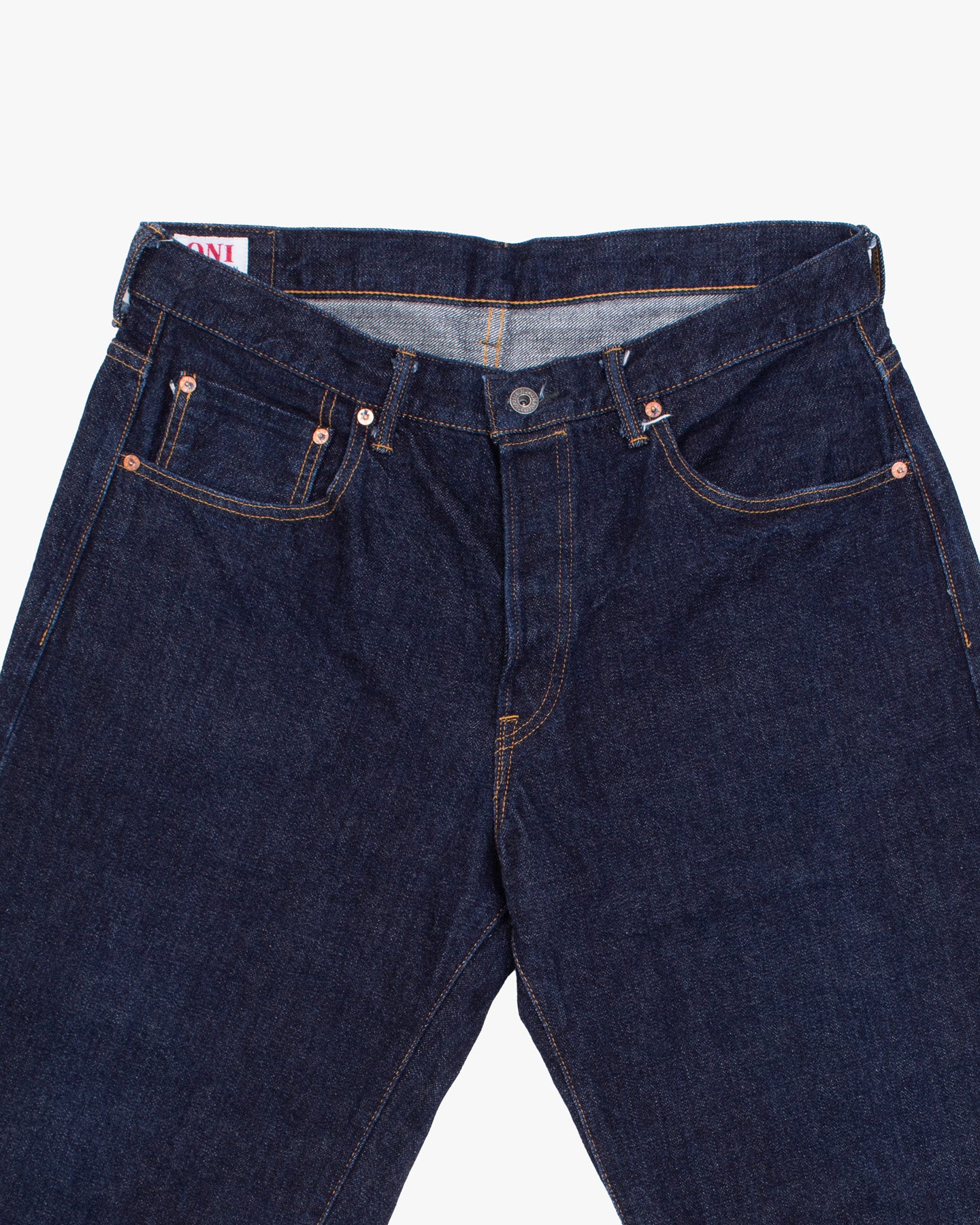Japanese Repro Denim Jeans, 36, Oni, Dark Wash Blue