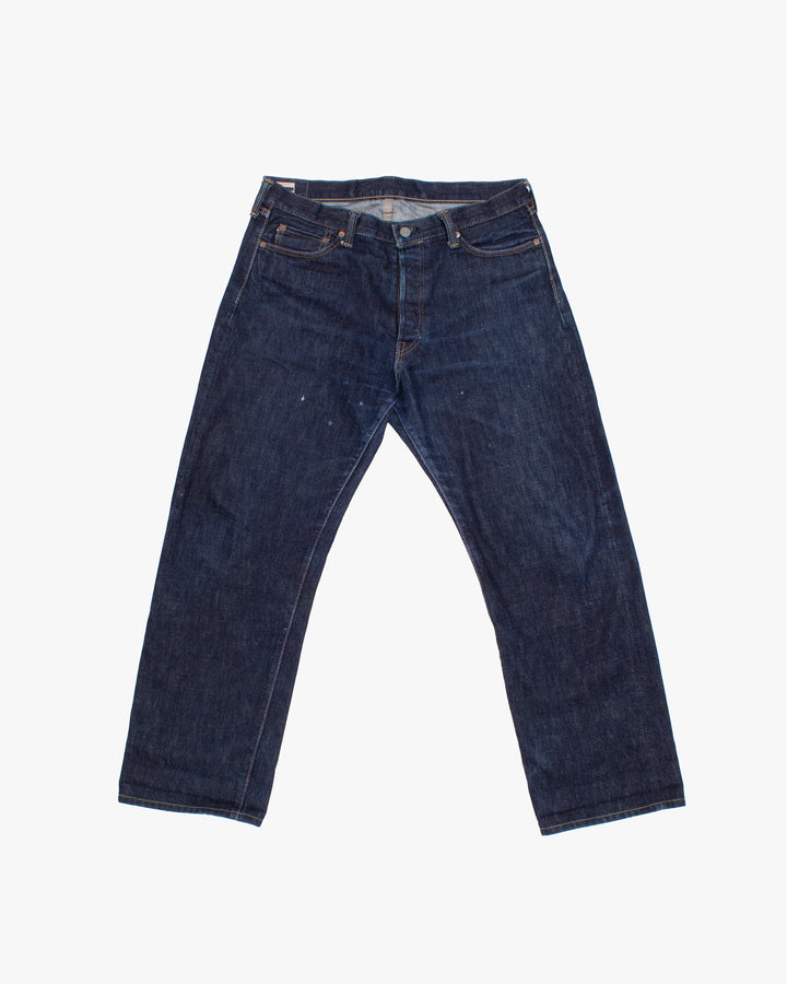 Japanese Repro Denim Jeans, 34, Momotaro Jeans, Dark Wash with Distressed Details