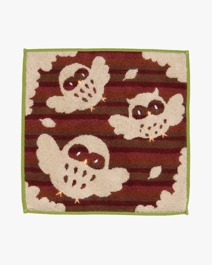 Kurochiku, Two-Sided Jacquard Handkerchief, Owl