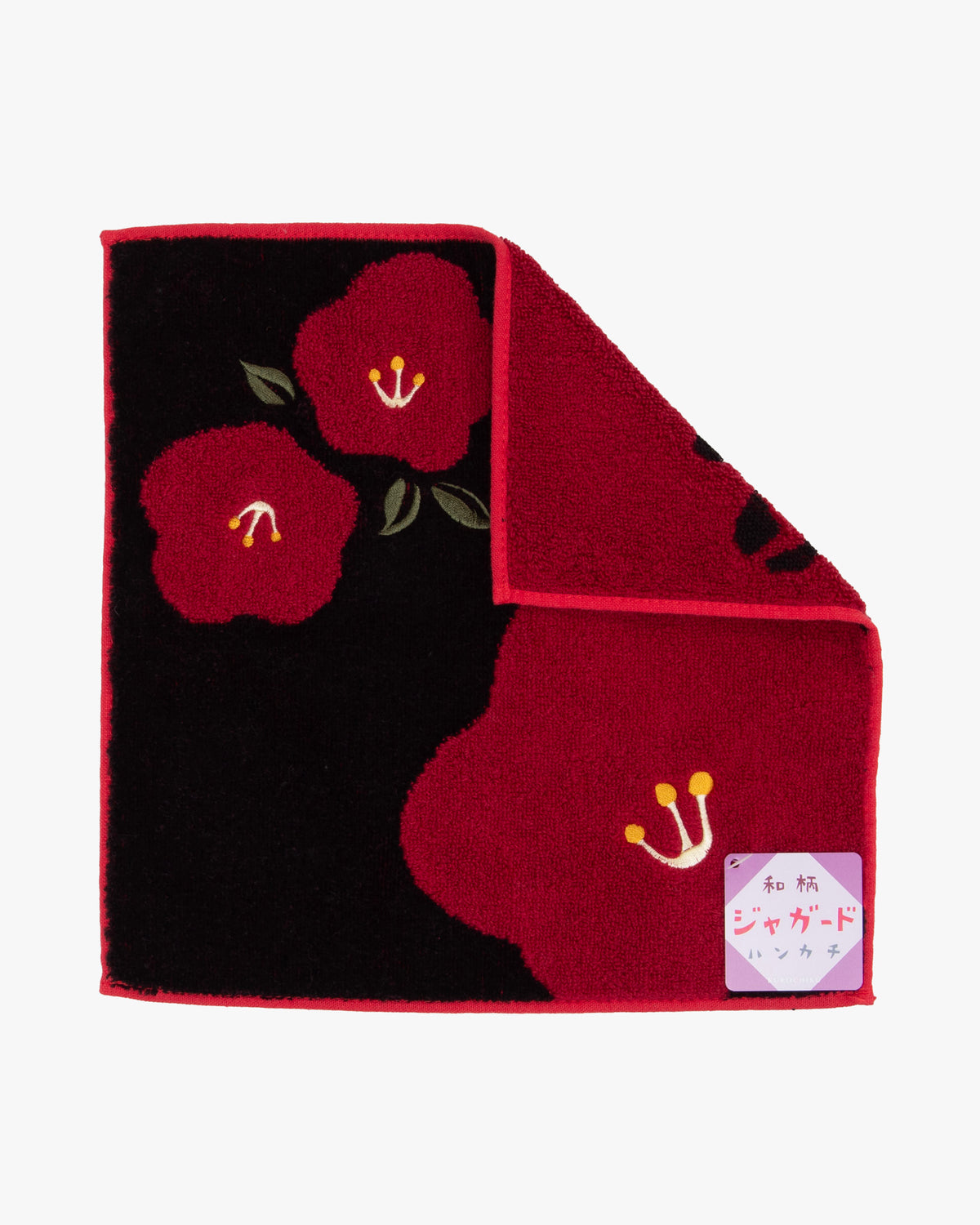 Kurochiku, Two-Sided Hand Towel, Tsubaki