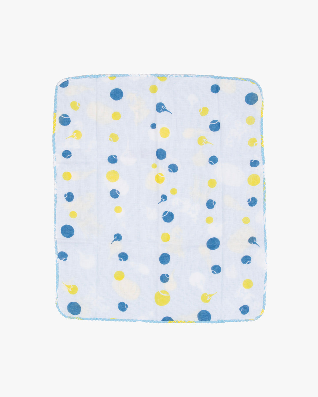 Kurochiku, Two-Sided Cotton Handkerchief, Blue with Pumpkins