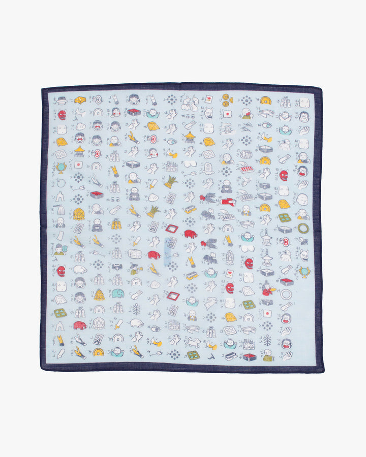 Kurochiku, Cotton Handkerchief, Hannya Shinkyo Pictorial