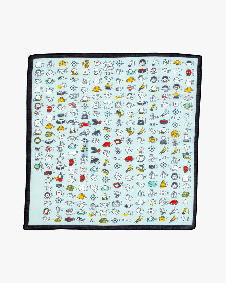 Kurochiku, Cotton Handkerchief, Hannya Shinkyo Pictorial