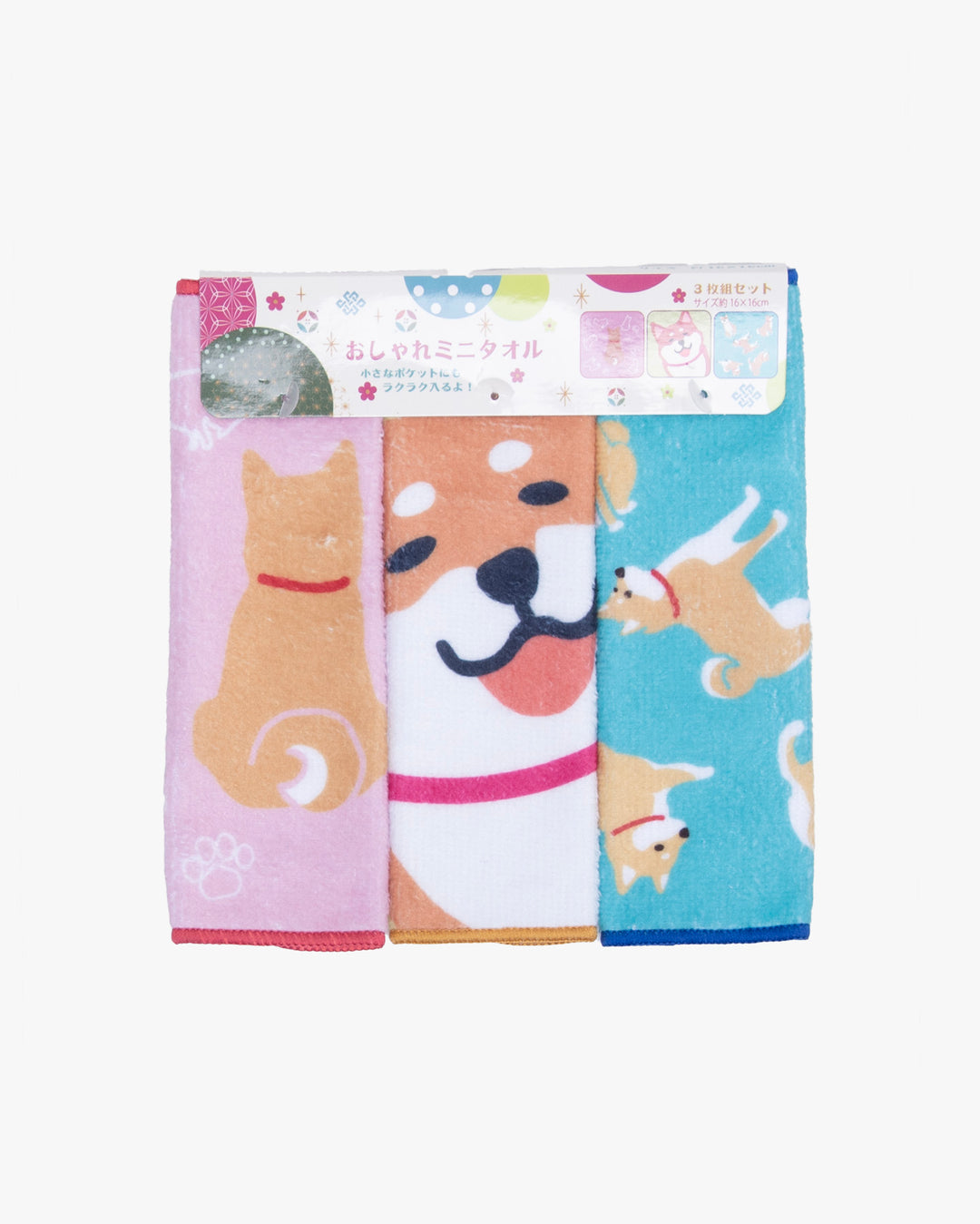 Kurochiku, Mini Towel Set of 3, Shiba