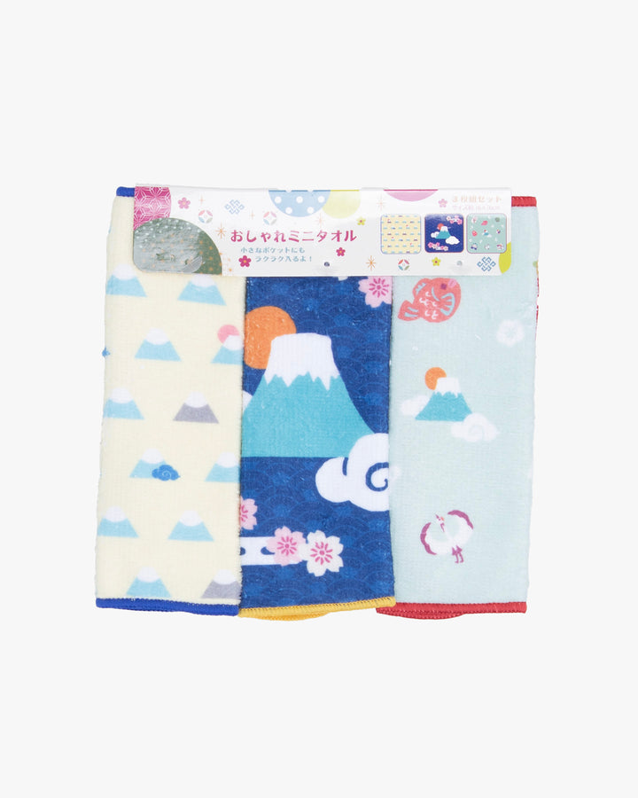 Kurochiku, Mini Towel Set of 3, Mt. Fuji