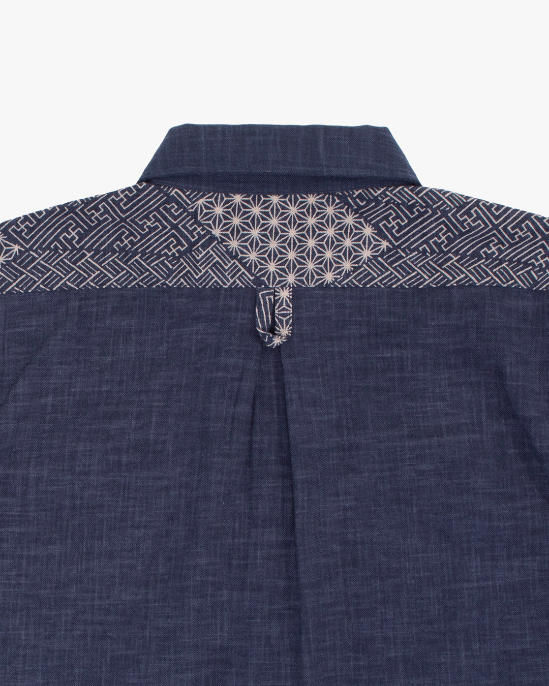 Kiriko Original Button-Up Shirt, Short Sleeve, Indigo Split Small Multi