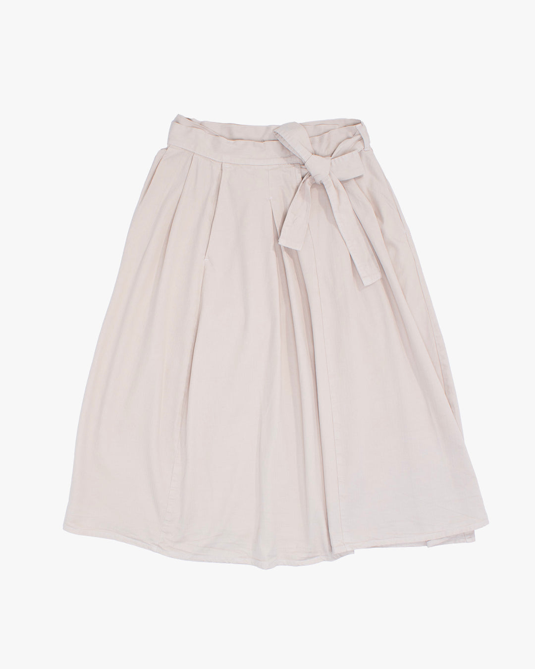 Prospective Flow Wrap Skirt, Kyu, Natural Herringbone