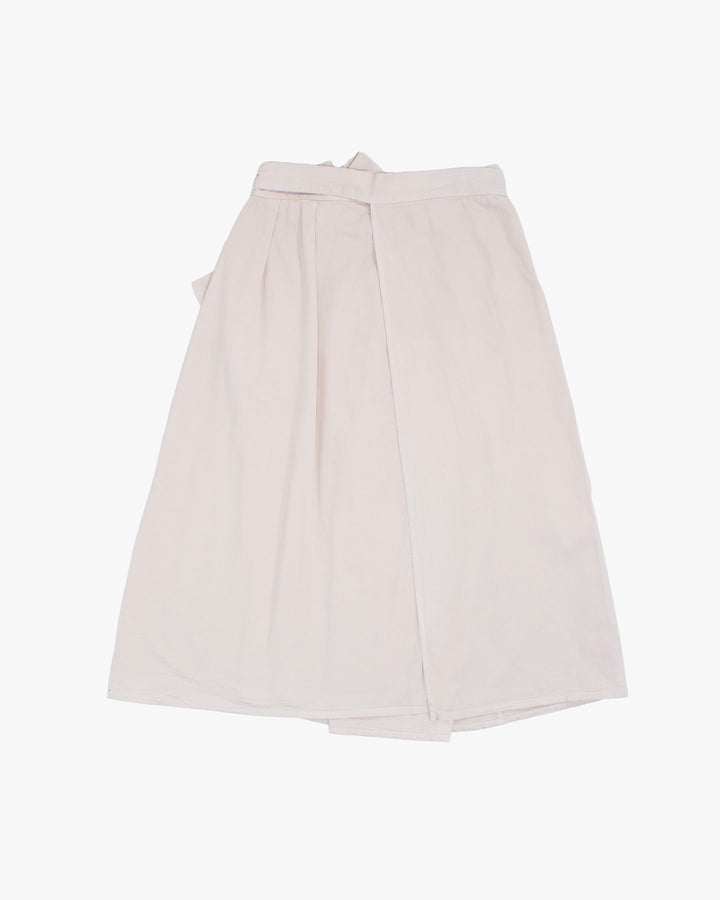 Prospective Flow Wrap Skirt, Kyu, Natural Herringbone