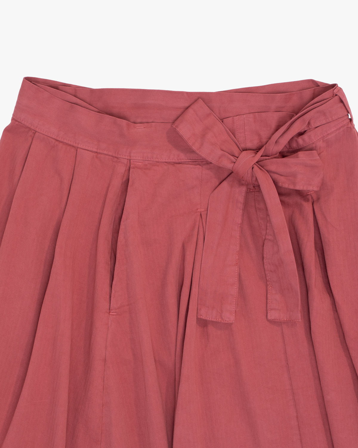 Prospective Flow Wrap Skirt, Kyu, Red Wine Herringbone
