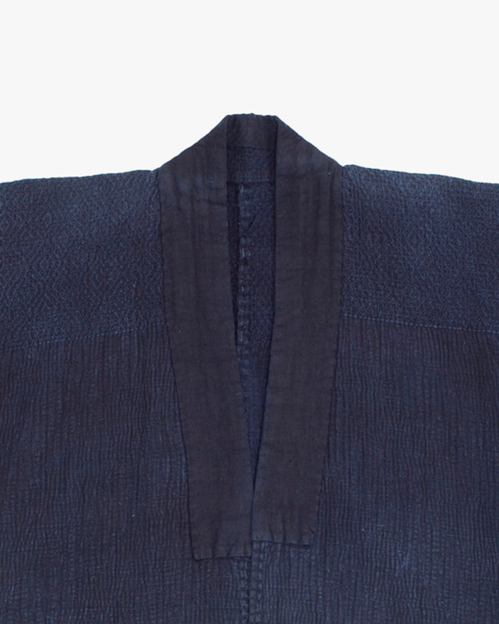 Vintage Noragi Jacket, Partially Sashiko-Stitched, Indigo