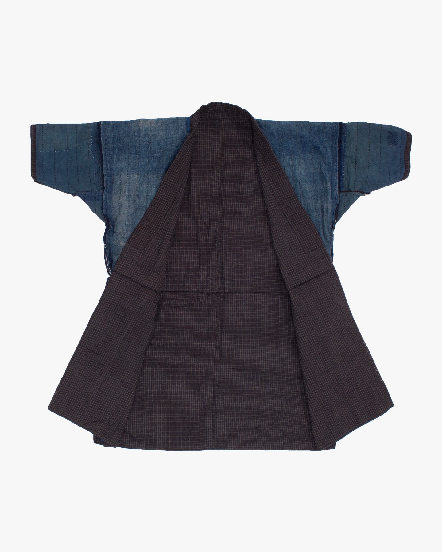 Vintage Noragi Jacket, Reversible, Boro Patched and Sashiko