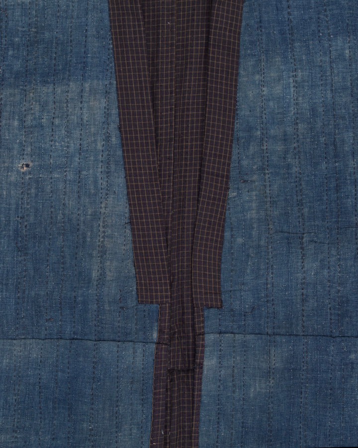 Vintage Noragi Jacket, Reversible, Boro Patched and Sashiko Stitched