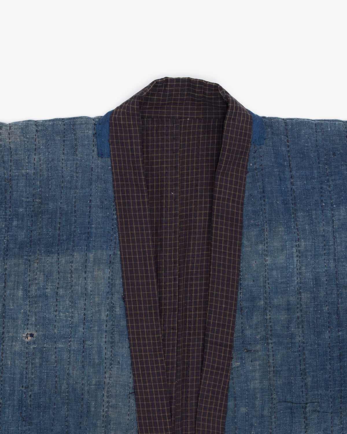 Vintage Noragi Jacket, Reversible, Boro Patched and Sashiko Stitched