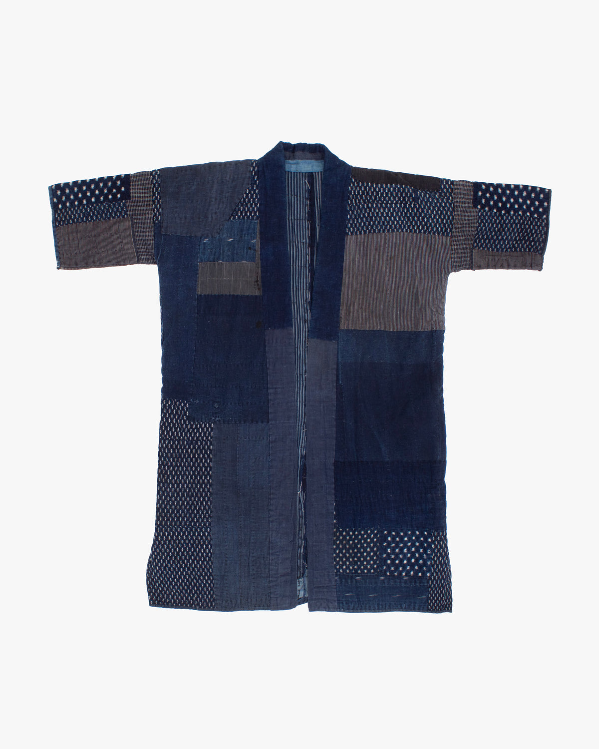 Vintage Noragi Jacket, Reversible, Boro Patched and Sashiko Stitched