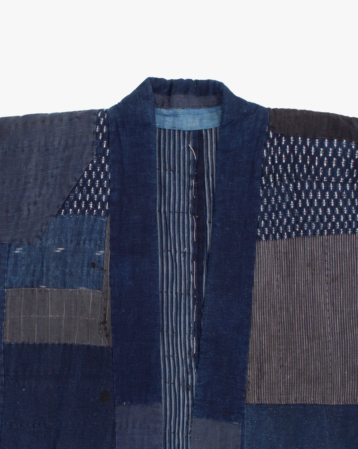 Vintage Noragi Jacket, Reversible, Boro Patched and Sashiko Stitched