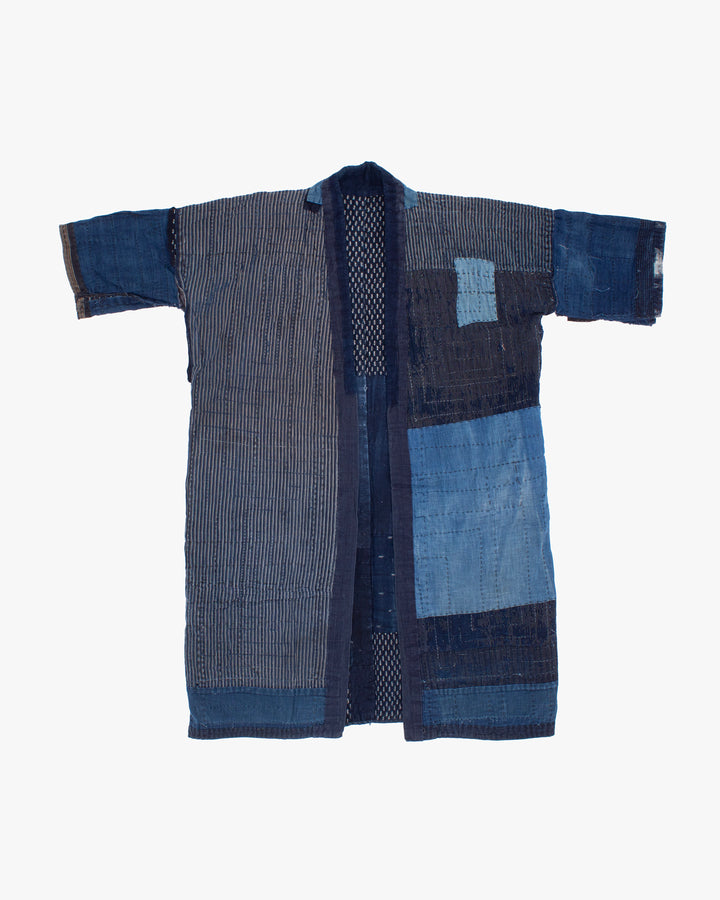 Vintage Noragi Jacket, Reversible, Boro Patched and Sashiko Stitched
