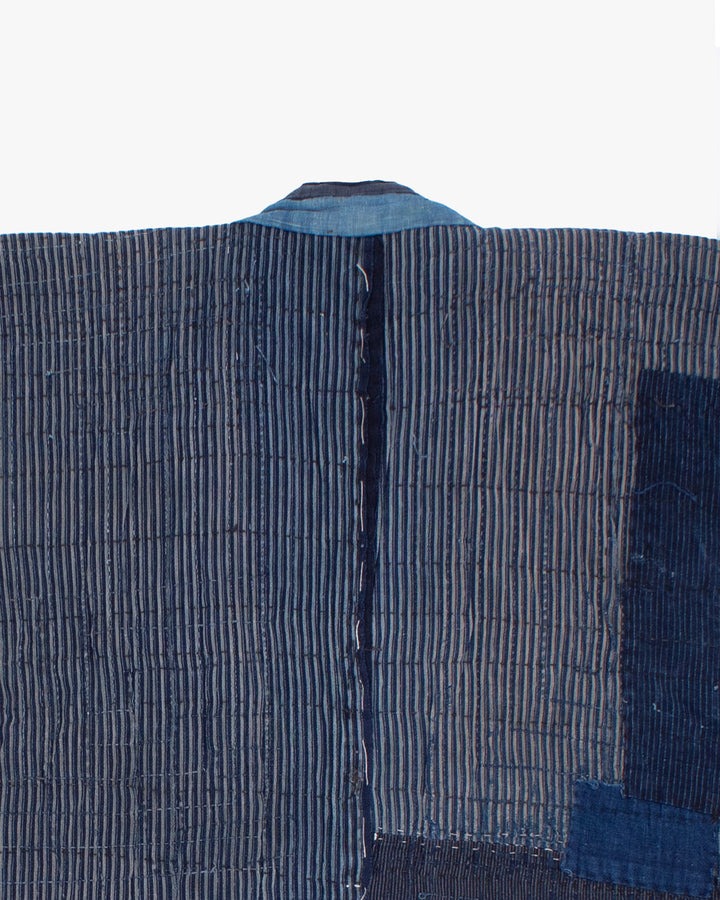 Vintage Noragi Jacket, Reversible, Boro Patched and Sashiko Stitched