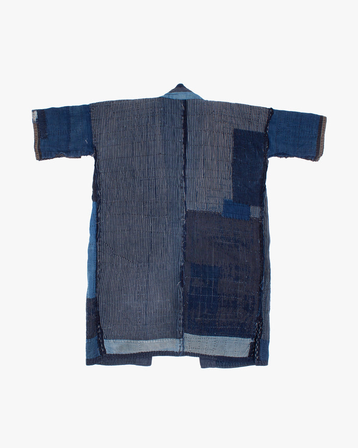 Vintage Noragi Jacket, Reversible, Boro Patched and Sashiko Stitched