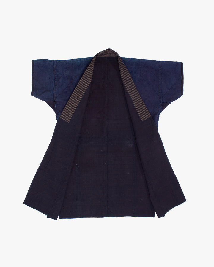 Vintage Noragi Jacket, Reversible, Fully Sashiko-Stitched, Indigo