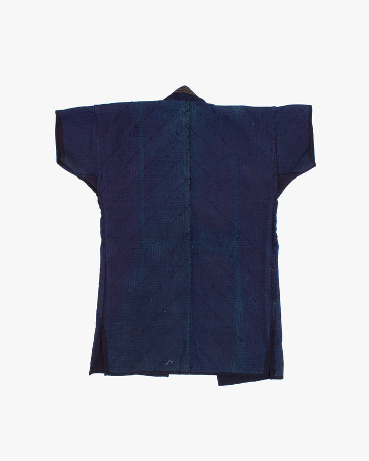 Vintage Noragi Jacket, Reversible, Fully Sashiko-Stitched, Indigo