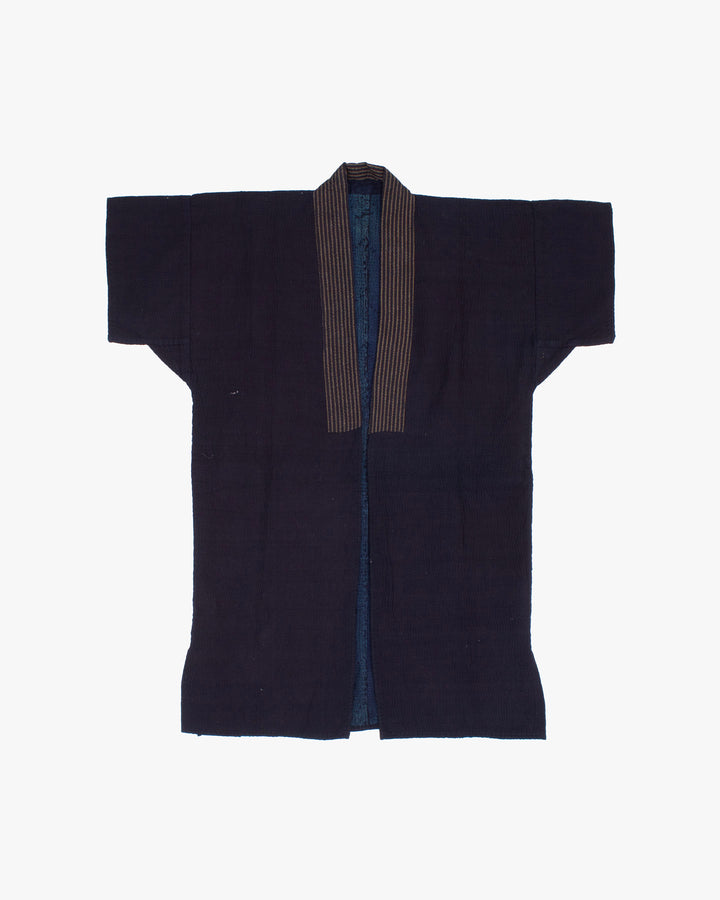 Vintage Noragi Jacket, Reversible, Fully Sashiko-Stitched, Indigo