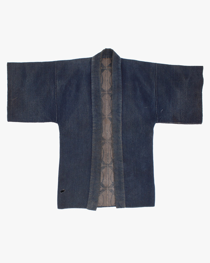 Vintage Hikeshi Robe, Fully Sashiko-Stitched, Indigo